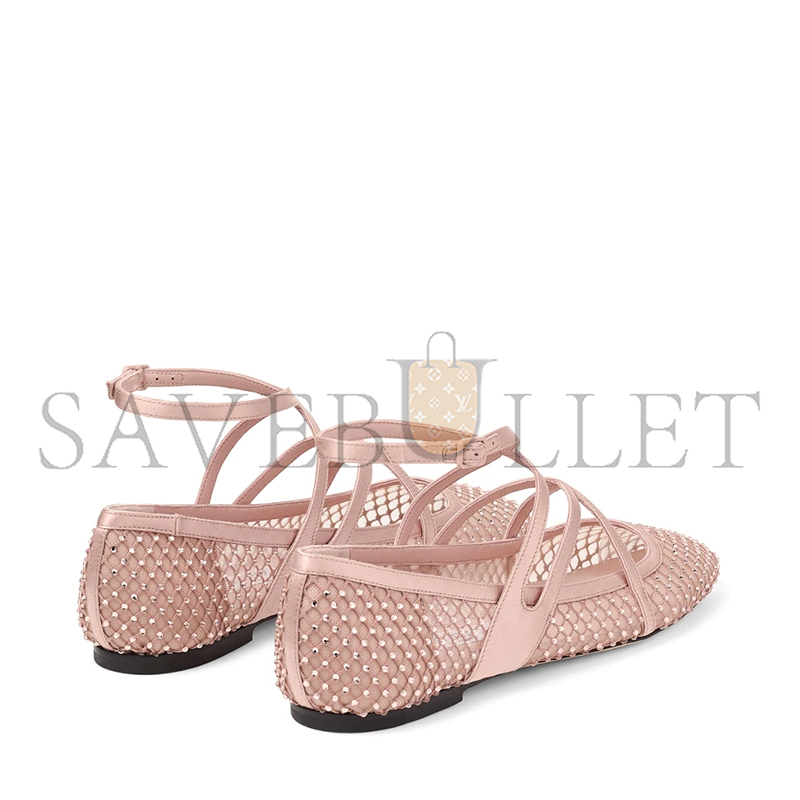 Ji*y Ch* astoria flat macaron satin crystal flats astoriaflatqhs